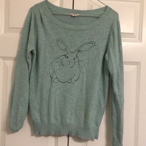 mint bunny sweater